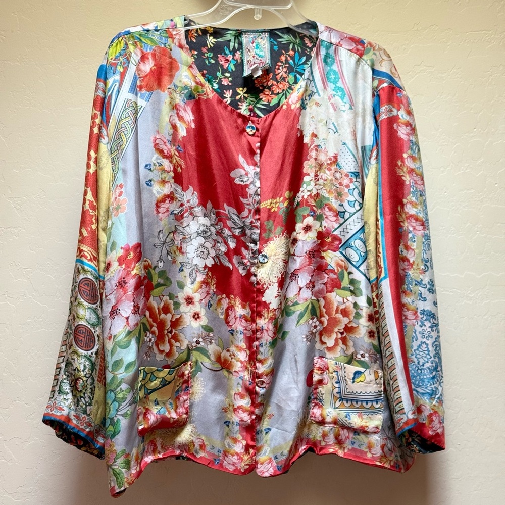 Johnny Was XL Floral Multicolor Women's Top